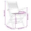 vidaXL 折りたたみガーデンチェア 8点 55x62x90 cm チーク無垢材