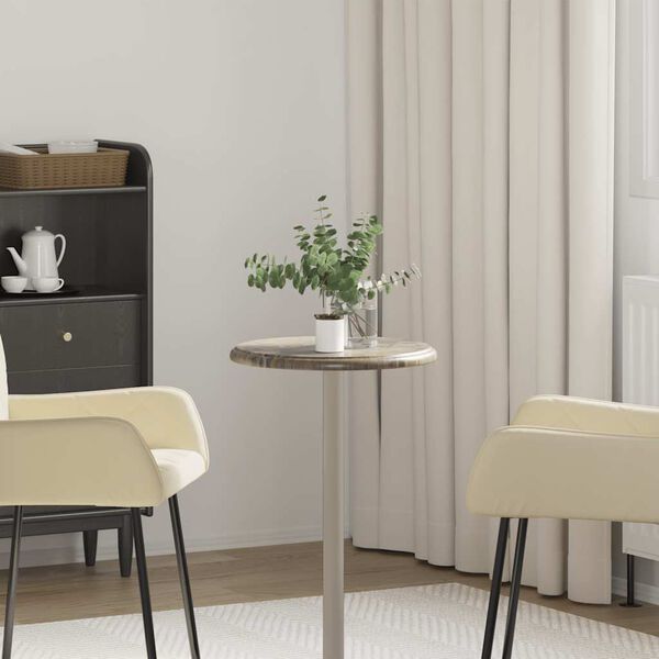 vidaXL テーブルトップ 直径40x2.5cm 大理石 グレー