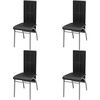vidaXL ダイニングチェア 4点 合成皮革 ブラック