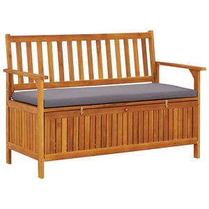 vidaXL ガーデン収納ベンチ 120cm アカシア無垢材