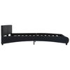 vidaXL ベッドフレーム LEDライト付き ブラック 合成皮革 180x200cm