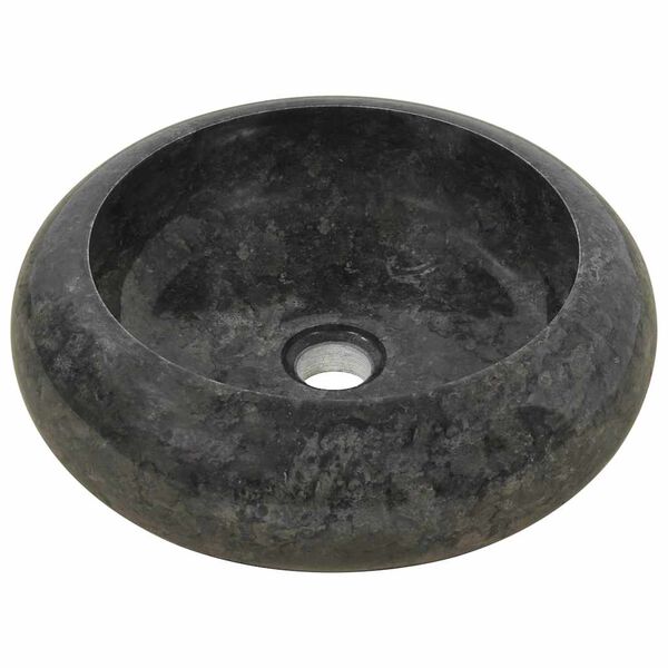 vidaXL 洗面器 40x12 cm 大理石 ブラック