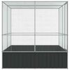 vidaXL 鳥小屋 シルバー 211x207x212 cm スチール