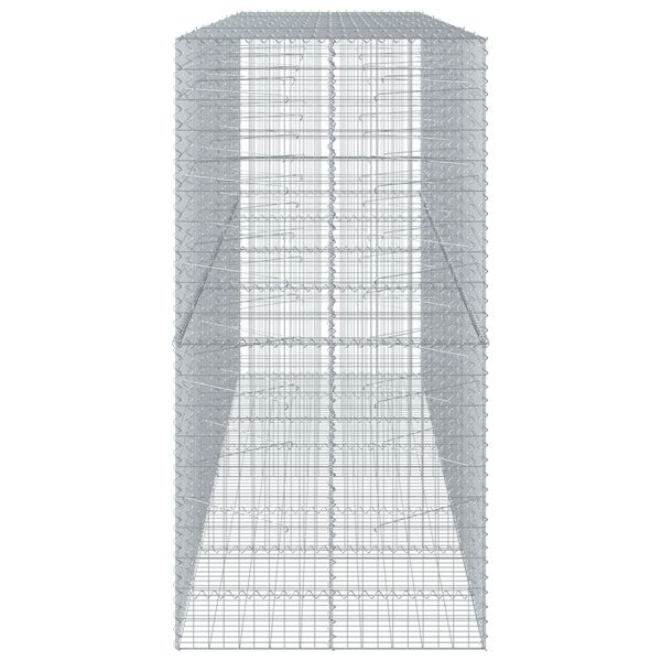 vidaXL 蛇籠バスケット カバー付き 400x100x200cm 亜鉛メッキ鉄