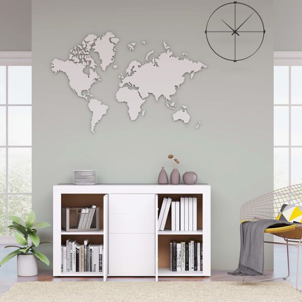 vidaXL サイドボード ホワイト 120x36x69cm エンジニアリングウッド