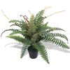vidaXL 人工観葉植物 シダ ポット付き 60cm グリーン