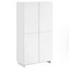 vidaXL ハイボード ホワイト 79 x 41 x 151 cm エンジニアリングウッド