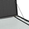 vidaXL ガーデン収納ボックス ブラック 150x100x100 cm ポリラタン製