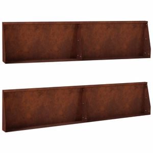 vidaXL 保持壁 4 個 100 x 12 x 50 cm 耐候性スチール 錆