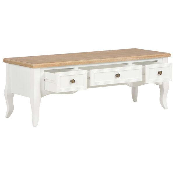 vidaXL TVキャビネット 100x35x35cm 木製 ホワイト