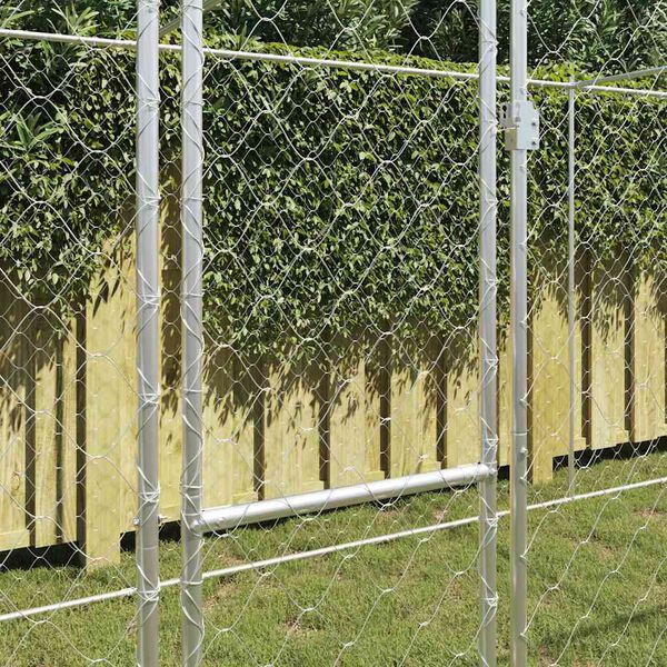 vidaXL 犬用ケージ シルバー 800 x 200 x 200 cm 亜鉛めっき鋼