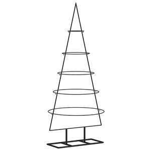 vidaXL 金属製クリスマスツリー デコレーション用 ブラック 125cm