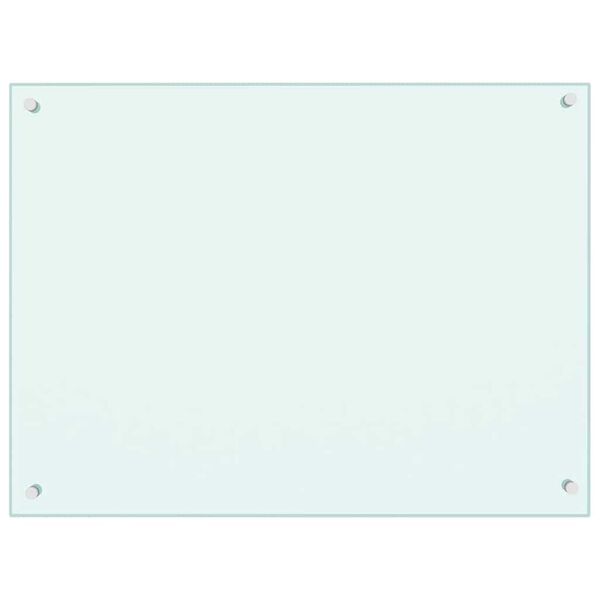 vidaXL キッチン用 汚れ防止板 ミルクカラー 80x60cm 強化ガラス製