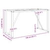 vidaXL ダイニングテーブル脚 O型フレーム 140x60x73 cm スチール
