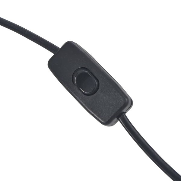 vidaXL デスクランプ ブラック ラウンド E27