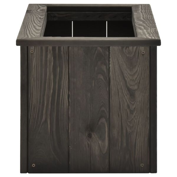 vidaXL レイズドベッド ダークグレー 74x32x30 cm パイン無垢材