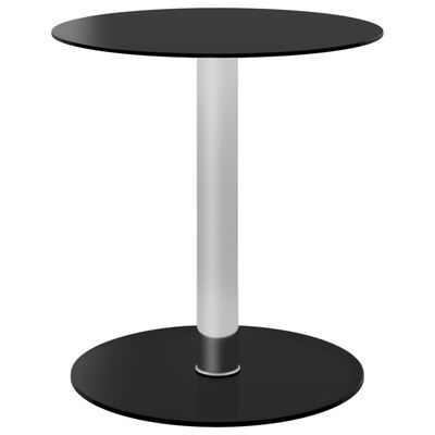 vidaXL コーヒーテーブル ブラック 40cm 強化ガラス製