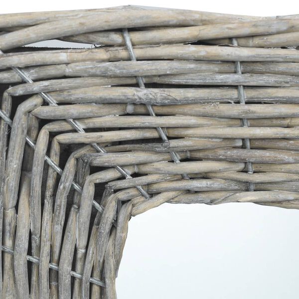 vidaXL ミラー 籐製 60x60cm