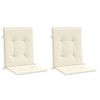 vidaXL ガーデン　ローバックチェアクッション 2点 クリーム 100x50x3cm オックスフォードファブリック