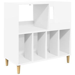 vidaXL レコードプレーヤースタンド ホワイト 82 x 39.5 x 82.5 cm エンジニアードウッド