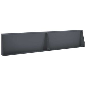 vidaXL 保持壁 2 個 100 x 12 x 40 cm スチール アンスラサイト