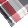 vidaXL デッキチェアクッション 赤チェック柄 (75+105)x50x4cm