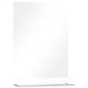 vidaXL ウォールミラー 棚付き 50x60cm 強化ガラス製