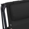 vidaXL 折りたたみデッキチェア ブラック 合成繊維