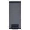 vidaXL ペダルゴミ箱 指紋防止 30L グレー ステンレススチール