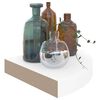 vidaXL フローティングコーナーシェルフ ハイグロスホワイト 25x25x3,8 cm MDF