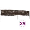 vidaXL 庭園境界フェンス 5面 120x35cm ウィロー