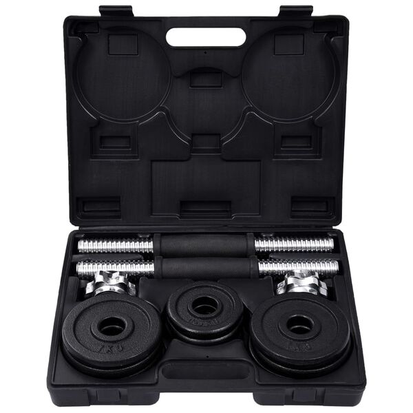 vidaXL ダンベル19点セット 15kg 鋳鉄製