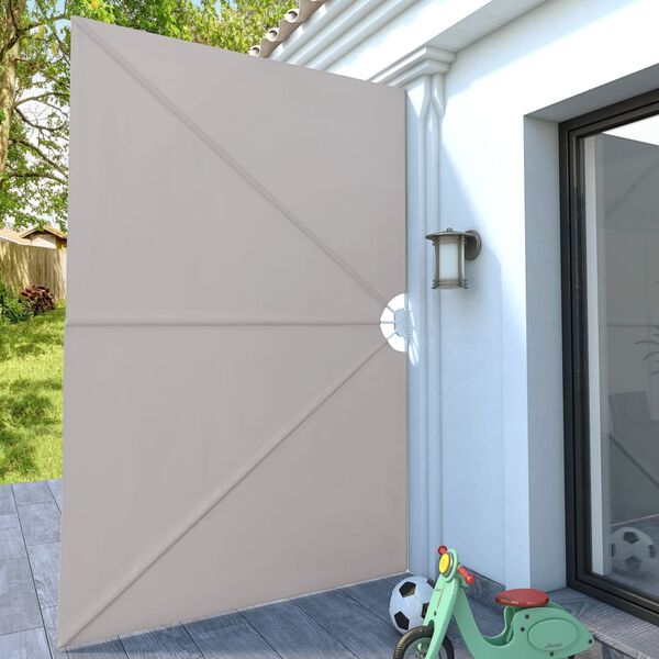 vidaXL 折りたたみ式 テラス用 サイドオーニング クリーム 300x200cm