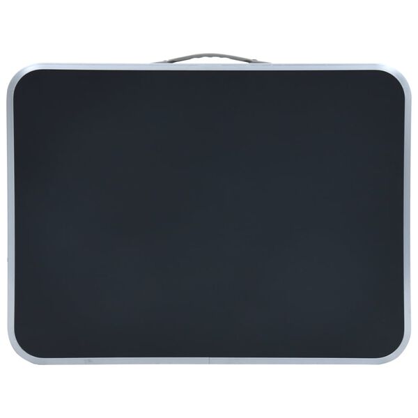 vidaXL 折りたたみキャンプテーブル 60x45cm アルミ製 グレー