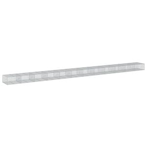 vidaXL 蛇籠バスケット カバー付き 1200x100x50cm 亜鉛メッキ鉄