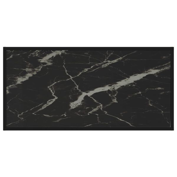 vidaXL コーヒーテーブル ブラック 100x50x35cm 強化ガラス製