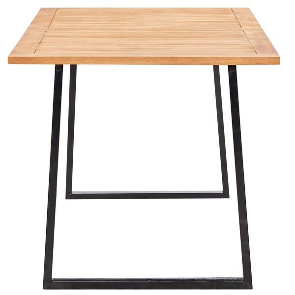 vidaXL 屋外ダイニング7点セット ポリラタン＆アカシア材 グレー