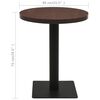 vidaXL ビストロテーブル ダークアッシュ 80cm MDF＆スチール
