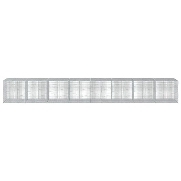 vidaXL 蛇籠バスケット カバー付き 800x100x100cm 亜鉛メッキ鉄