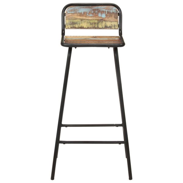 vidaXL バーチェア 2点 無垢の再生木材