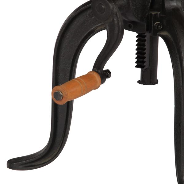 vidaXL サイドテーブル 45x(45-62)cm マンゴー無垢材＆鋳鉄