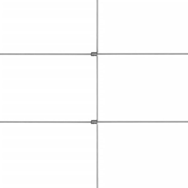 vidaXL ガーデンフェンス 亜鉛メッキ鋼製 50x1.25 m シルバー