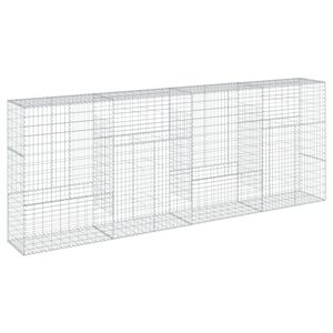 vidaXL 蛇籠バスケット カバー付き 400x50x150 cm 亜鉛メッキ鉄