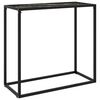 vidaXL コンソールテーブル ブラック 80x35x75cm 強化ガラス製