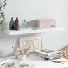 vidaXL フローティングウォールシェルフ ハイグロスホワイト 80x23.5x3.8cm MDF