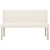 vidaXL ベンチ クリーム 合成皮革製 139.5cm