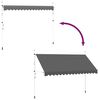 vidaXL 手動引き込み式オーニング 400cm アントラシート