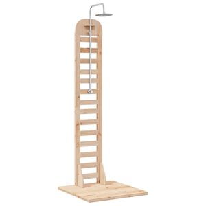 vidaXL アウトドアシャワー 223 cm パイン無垢材とステンレススチール ナチュラル