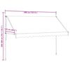 vidaXL 手動引き込み式オーニング 400cm クリーム