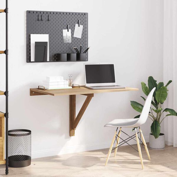 vidaXL 折りたたみ式 ウォールテーブル オーク 100x60cm